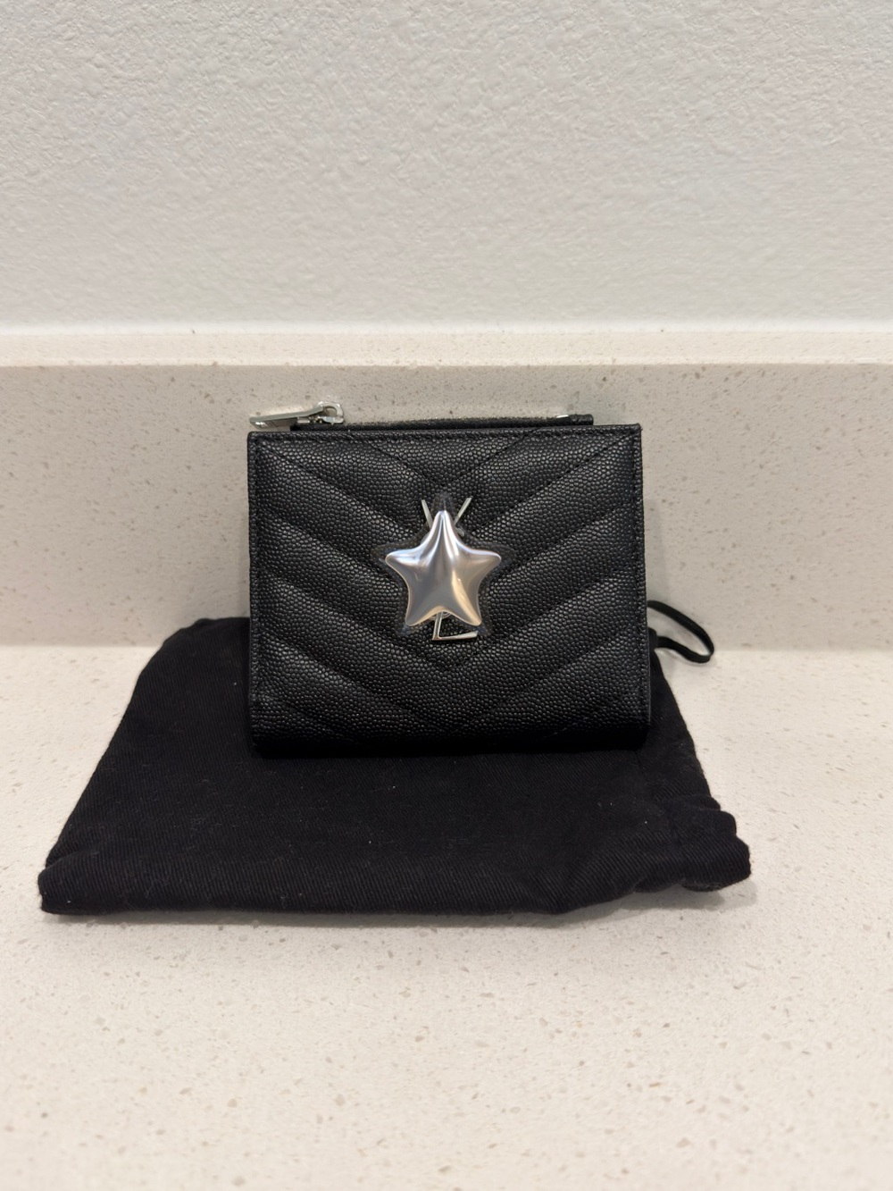 Black Quilted Wallet - Unbranded